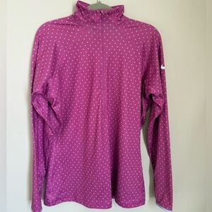 Nike Pink Polka Dot quarter zip